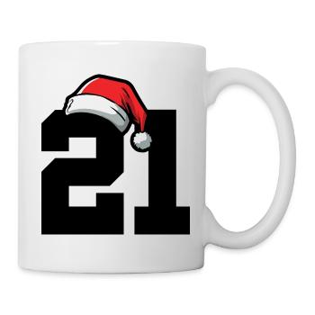 21 Numéro Noël - Mug blanc - blanc - Droite