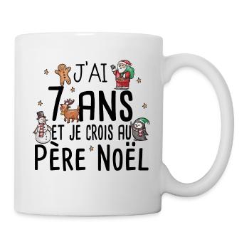 7 Ans Anniversaire Cadeau Père Noël Humour - Mug blanc - blanc - Droite