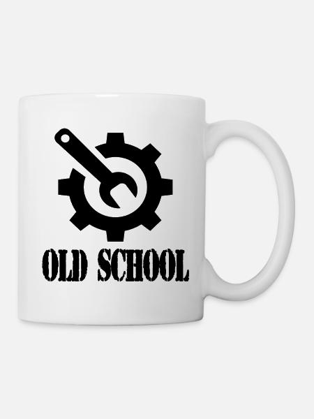 Alte Schule - Tasse - Weiß