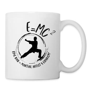 E=MC² Epischer Vater = Kampfkünstler x Charisma - Tasse - Weiß - Rechts