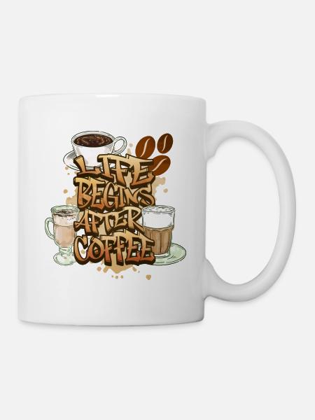 Café, Amateur De Café, Tasse À Caféine, Boisson - Mug blanc - blanc