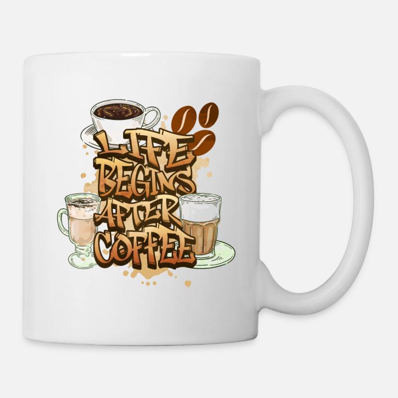 Café, Amateur De Café, Tasse À Caféine, Boisson - Mug blanc - blanc