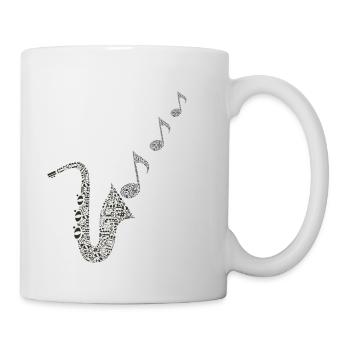Saxophon - Tasse - Weiß - Rechts