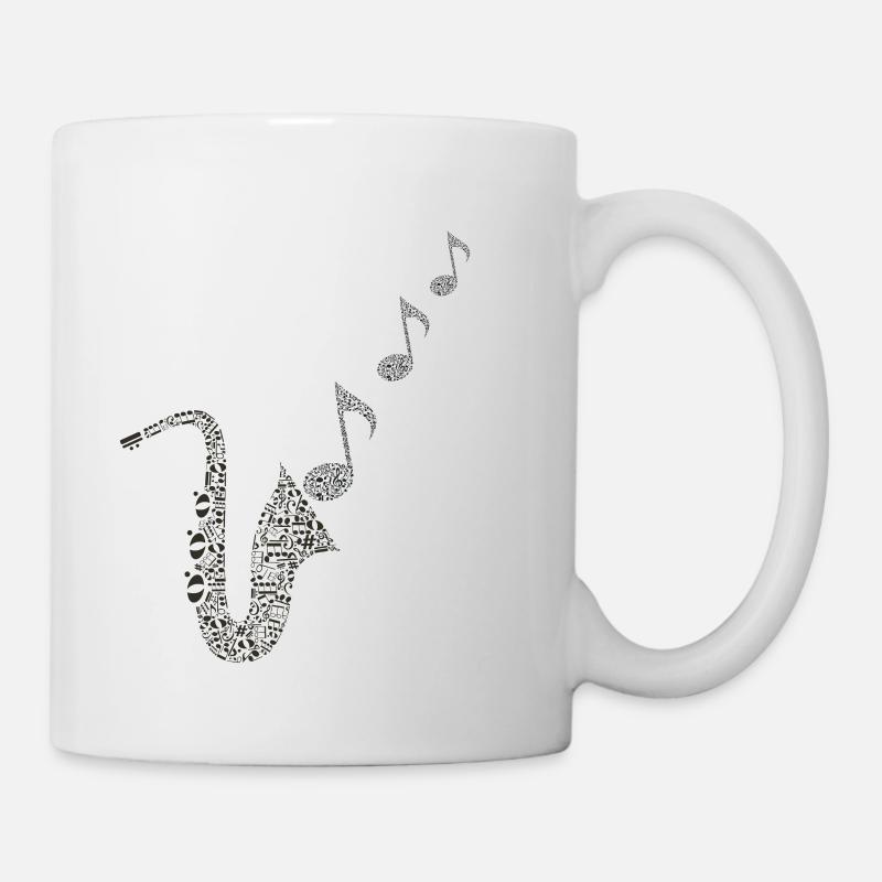 Saxophon - Tasse - Weiß