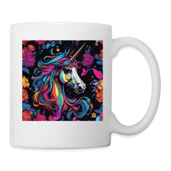 Fantasy Einhorn Pop Art - Tasse - Weiß - Rechts