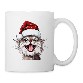 Chat Noël Fou Noël Chat Catmas - Mug blanc - blanc - Droite