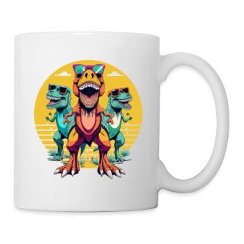 Screaming dinosaurs - Mug - white - Right
