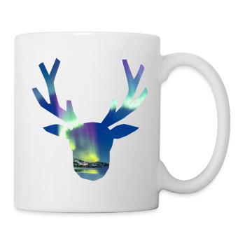 Polar Rentier mit Aurora - Tasse - Weiß - Rechts