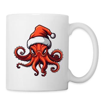 Oktopus Krake Weihnachten Tier - Tasse - Weiß - Rechts