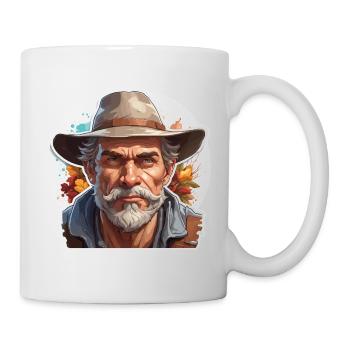 Farmer / Bauer / Ernte / Anbau / Bauernhof / Erde - Tasse - Weiß - Rechts