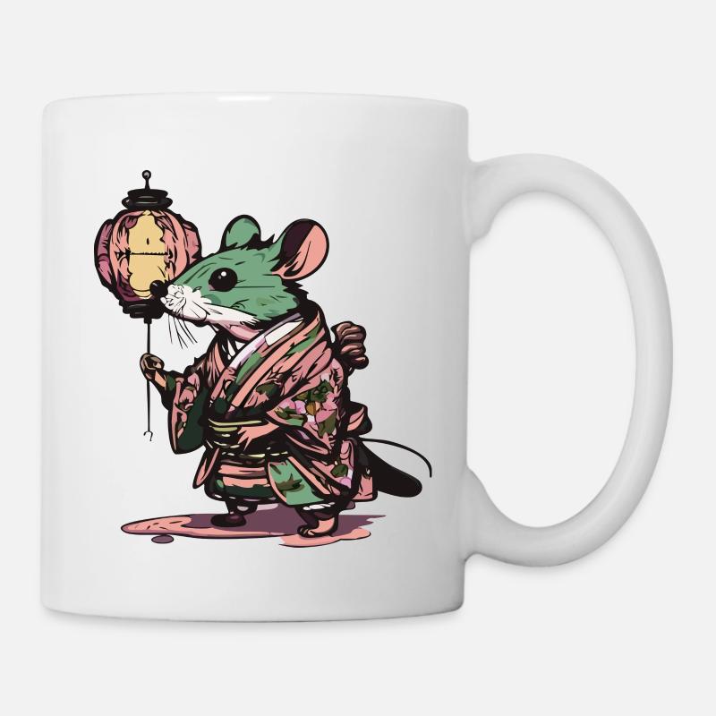Souris en kimono - Mug blanc - blanc