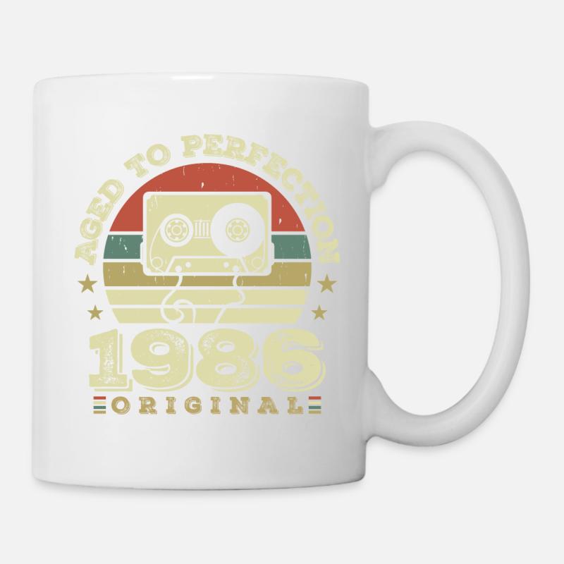 Original Vintage Jubiläumsgeschenkidee 1986 - Tasse - Weiß