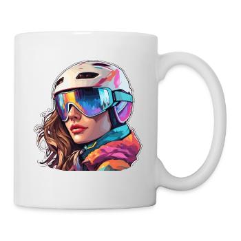 Snowboarder / Winter Sports / Piste / Snow / Alps - Mug - white - Right