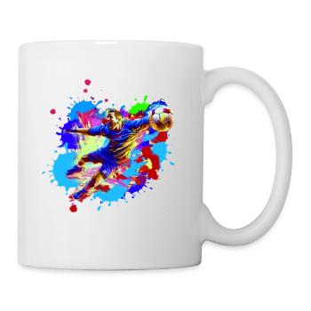 Handball, handballer, Beachhandball,Graffiti - Tasse - Weiß - Rechts