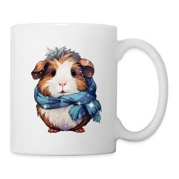 Cochon d’Inde avec écharpe - Mug blanc - blanc - Droite