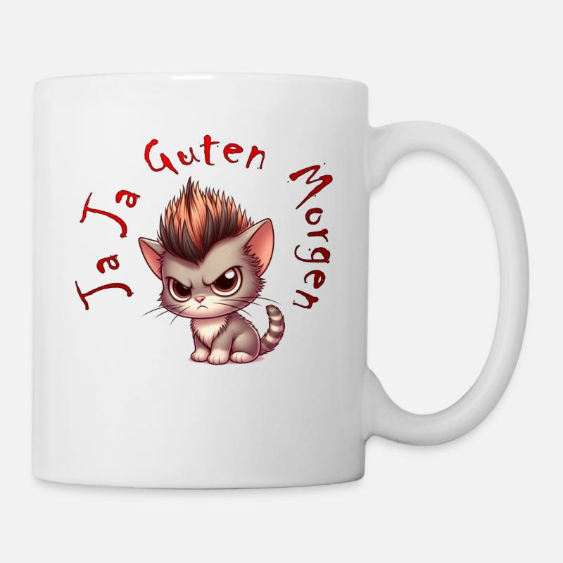 Cat Punk Guten Morgen03 - Tasse - Weiß