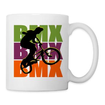 BMX Bike - Tasse - Weiß - Rechts
