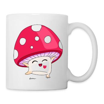 Joyeux champignon - Mug blanc - blanc - Droite