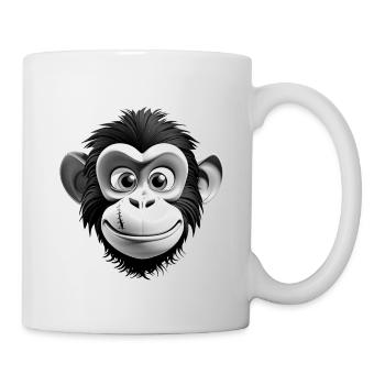 Affe BN - Tasse - Weiß - Rechts