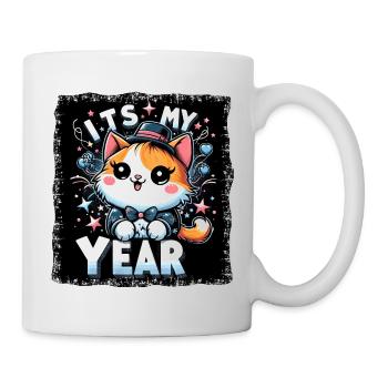 New Year New Year's Eve Cat This Is My Year - Mug - white - Right