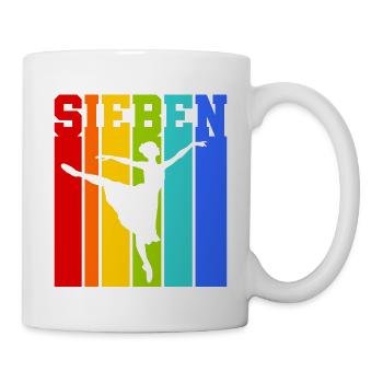 Sieben Jahre alt - Alter - Geburtstag - Kind - Tasse - Weiß - Rechts