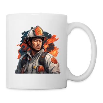 Pompier/Incendie/Incendie/Extinction/Héros - Mug blanc - blanc - Droite