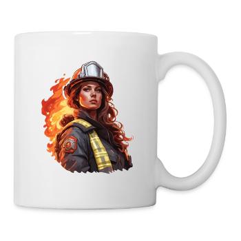Pompier/Incendie/Incendie/Extinction/Héroïne - Mug blanc - blanc - Droite