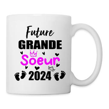 Future Grande Soeur 2024 bientôt Grande Soeur - Mug blanc - blanc - Droite