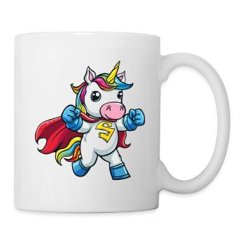 Licorne super-héros superpouvoirs bande dessinée surnaturelle - Mug blanc - blanc - Droite