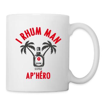 I Rhum man Message Humour Apéro Parodie Super Héro - Mug blanc - blanc - Droite