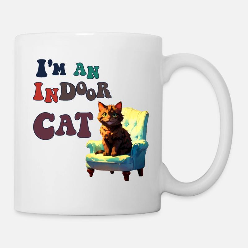 I’m an indoor cat - Tasse - Weiß