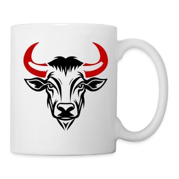 Tête de taureau Taureau - Mug blanc - blanc - Droite