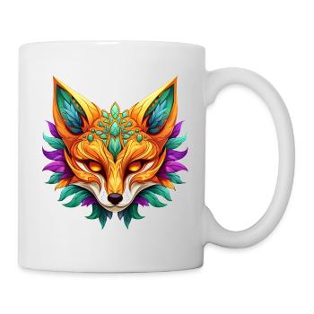 Mardi Gras Fox Portrait - Mug - white - Right