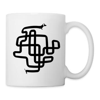 funny sausage dog, wiener dog, dachshund - Mug - white - Right