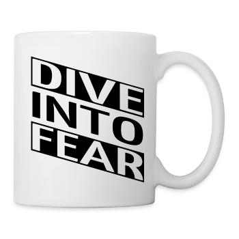 courageous living free fall bungee jumping courage - Mug - white - Right