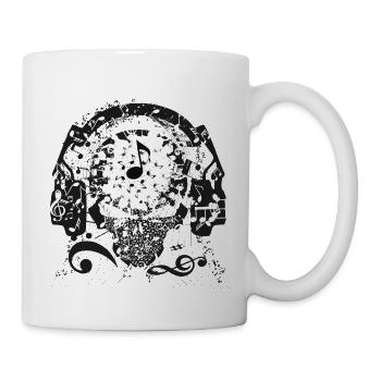 Notenschädel - Tasse - Weiß - Rechts