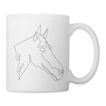 Pferdekopf Harlekin Rouge - Tasse - Weiß - Rechts