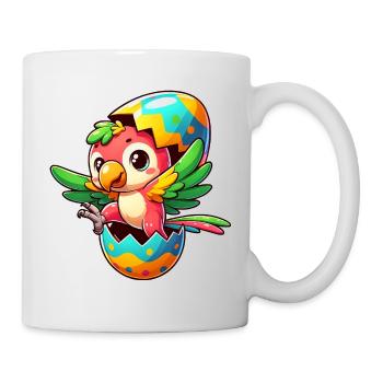 Easter Parrot Hatches from Egg - Mug - white - Right