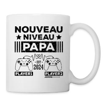 Nouveau niveau papa 2024 idée cadeau futur père - Mug blanc - blanc - Droite