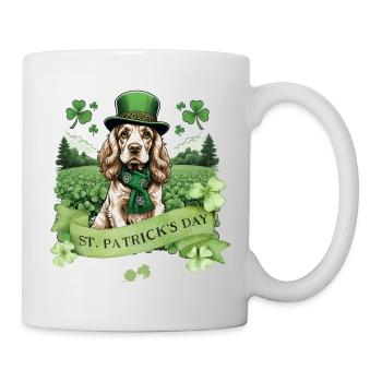 Irish Setter St. Patrick's Day Green Hat Pup - Tasse - Weiß - Rechts