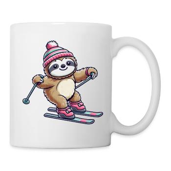 Sloth Ski Winter Vacation Skier - Mug - white - Right