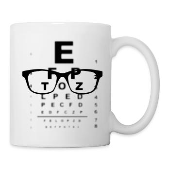 New glasses eye test chart - Mug - white - Right