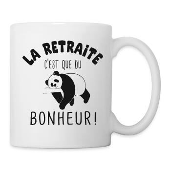 humour retraite c est du bonheur cadeau retraite - Mug blanc - blanc - Droite