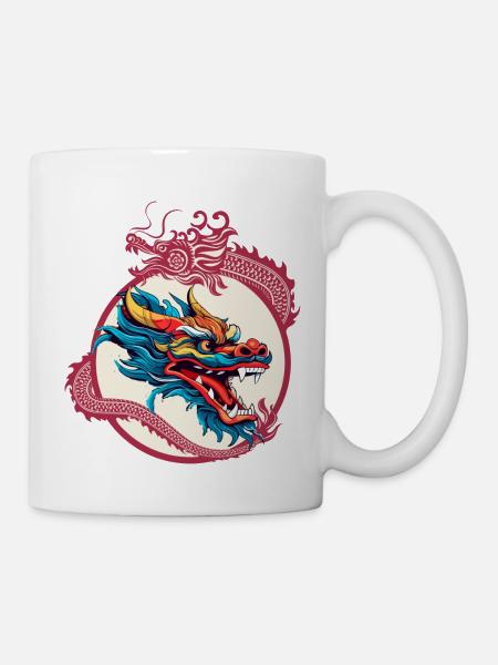Tête de dragon - Mug blanc - blanc