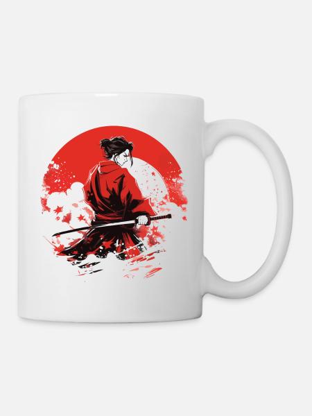 Guerrier de l’art japonais Onimusha - Mug blanc - blanc