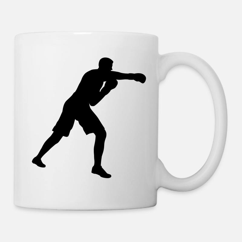 Boxeur boxeur sur le ring de boxe - Mug blanc - blanc
