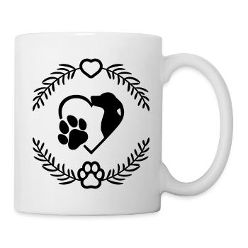 Chiens d’amour - Mug blanc - blanc - Droite