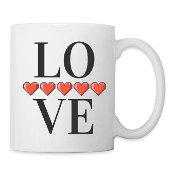 Love love with hearts - Mug - white - Right