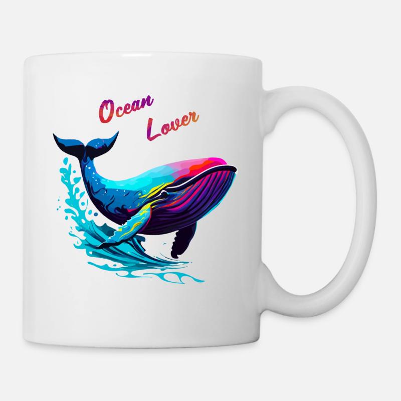 Liebhaber des Ozeans. Wal - Tasse - Weiß
