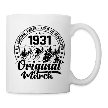 1931 March Original: 93 Years Anniversary Gift - Mug - white - Right